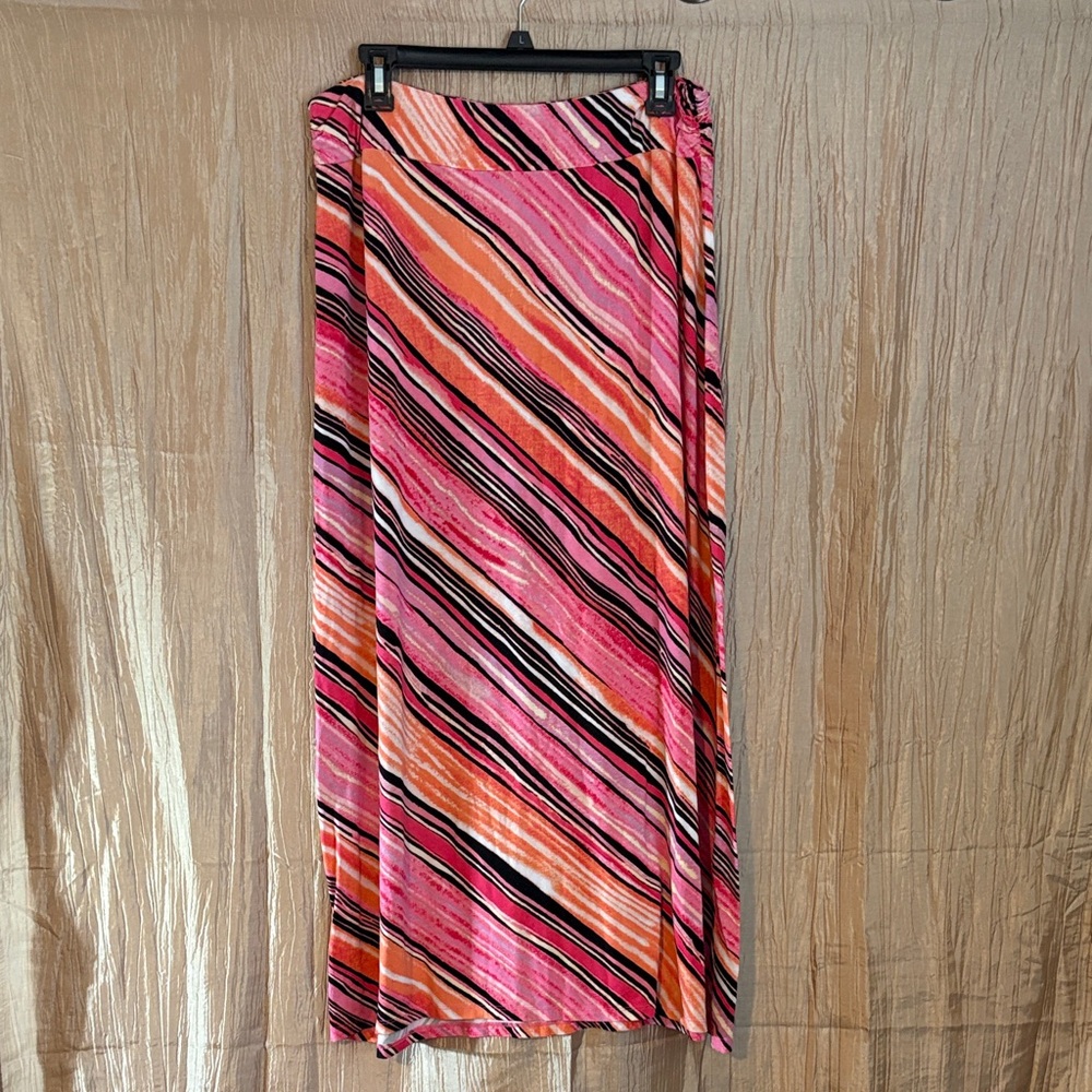 Striped Pink and Orange Liz Claiborne Women's Skirt